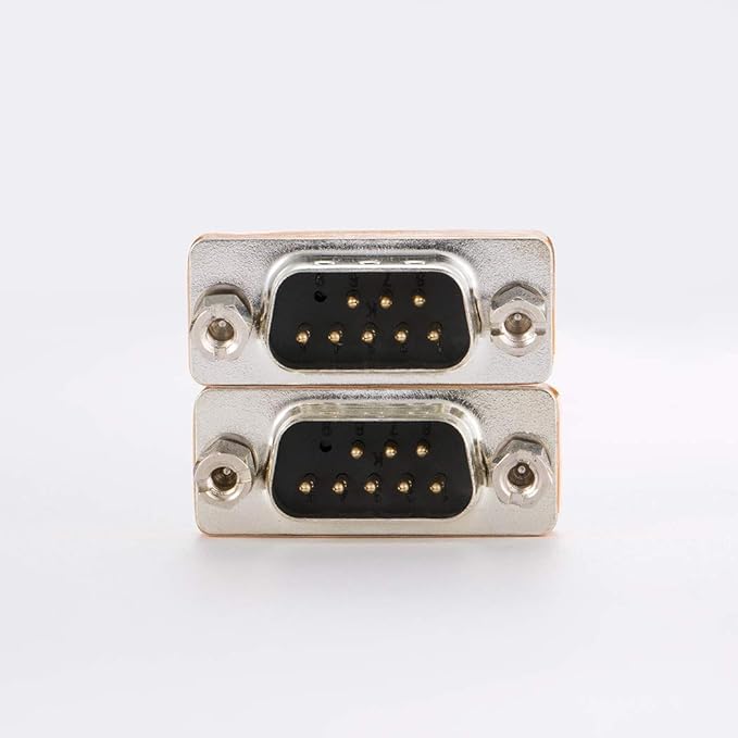 DB9 Null Modem Adapter Male to Male 5 Pack