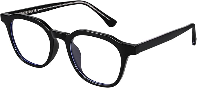 Dollger Blue Light Blocking Glasses For Woman Men Thick-Framed Square Non-Prescription, For Computer,Gaming, Phone Use