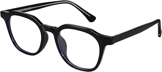Dollger Blue Light Blocking Glasses For Woman Men Thick-Framed Square Non-Prescription, For Computer,Gaming, Phone Use