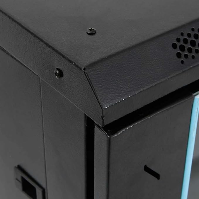 15U Network Cabinet 19 Inch Server Rack Enclosure, 23.6x17.7x33.9 Inch Data Storage Rack with Lockable Tempered Glass Door and Swivel Feet, Cold-Rolled Steel Server Cabinet