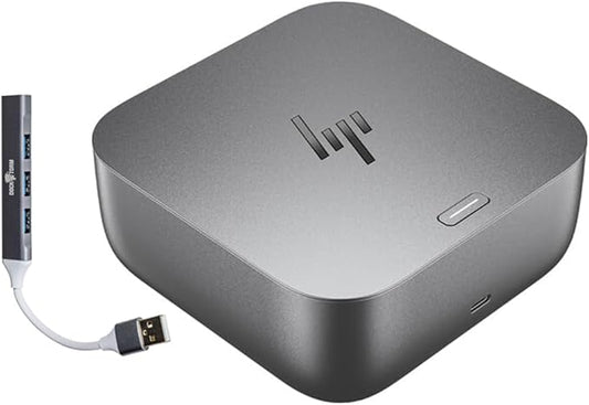 HP 180W G6 Thunderbolt 4 Ultra Dock Port Replicator Bundle w/DKZ Hub (Universal Thunderbolt/USB-C Docking Station, Single Cable for Charging, Data Transfers to Any Brand Laptop) 9X481UT#ABA