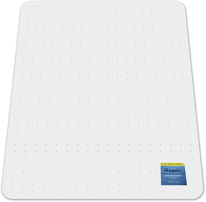 Azadx Heavy Duty Office Chair Mat for Carpet 51" x 63" Hard Material Chair Mat for Carpeted Floor Slip Resistant Carpet Protector for Home Office Easy Glide Desk Floor Mat for Office Chair on Carpets