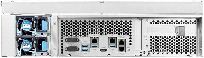 Asustor Lockerstor 16 Pro Gen2 AS7216RDX 16 Bay NAS, AMD Ryzen 7 Pro 7745 8-Core 3.8GHz CPU, Dual 1GbE Ports, Dual 10GbE Ports, 16GB RAM ECC DDR5, 3U Rackmount Server Enterprise NAS (Diskless)
