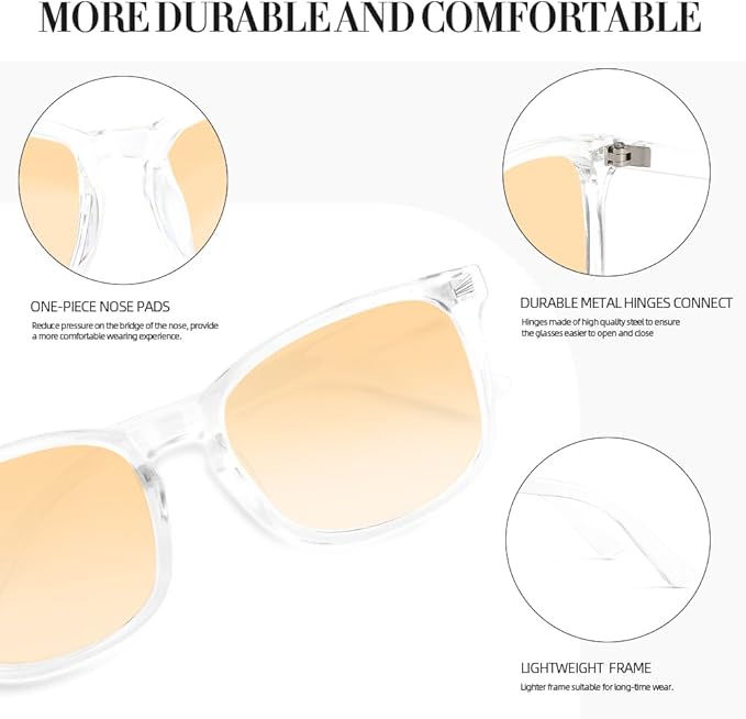 NZKNP Blue Light Glasses for Woman Men,Blue Light Blocking Glasses,Clear Glasses