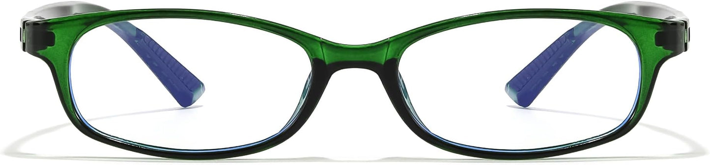 SODQW Office-Siren Blue Light Glasses for Women, Rectangle Frame, Y2K Small Eyewear, Anti Eyestrain Computer Glasses
