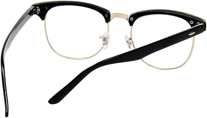 Shiratori New Vintage Fashion Half Frame Semi-Rimless Clear Lens Glasses