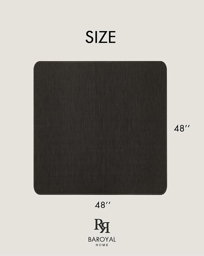 Office Chair Mat for Hardwood Floor Under Desk Computer Rolling Chair Mat for Wood/Tile Floor Non-Slip Heavy Duty Desk Rug PVC Plastic Hard Floor Protector 48"x 48" (Espresso)