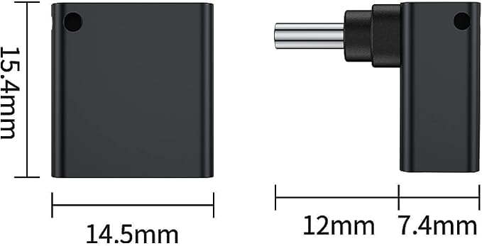 AreMe 2 Pack 90 Degree USB C to USB Adapter, Up and Down Angle USB C Male to USB 3.0 Female Connector Converter Compatible for MacBook Pro Air Laptop and More Type C Devices (Black)
