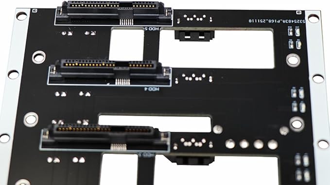 JMT NAS Chassis Adapter SATA 2.5/3.5 inch Hard Drive Backplane 6G High Speed Storage Server Backplane with SATA7P Interface (NAS-S 5Bay)