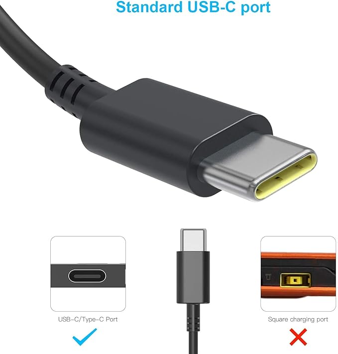 Universal USB Type C 65W 45W Laptop Charger Compatible with Lenovo Dell Hp Acer chromebook Asus Samsung Sony Computer Charger Fast Charging Type C AC Adapter Power Cord Supply