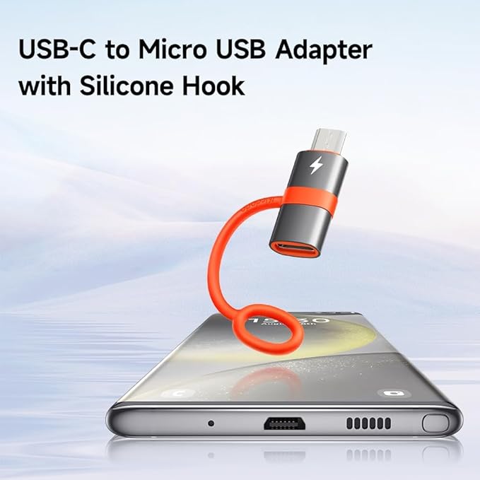 mcdodo USB-C to Micro USB Adapter with Lanyard, Type C Female to Micro USB Male Convert Connector Support Charge & Data Transfer Fit Galaxy S7/S7 Edge,Nexus 5/6 and Micro USB Devices