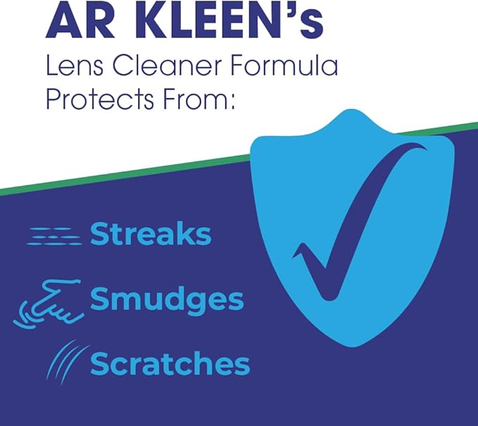 AR Kleen® 8oz Spray Pump | Multi-Purpose Lens Cleaner Safe For All Lenses & Screens | No Streaks | Ammonia and Alcohol Free