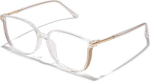Vintage Cat-eye Blue Light Blocking Glasses for Women, Lightweight TR90 Fashion Eyeglasses