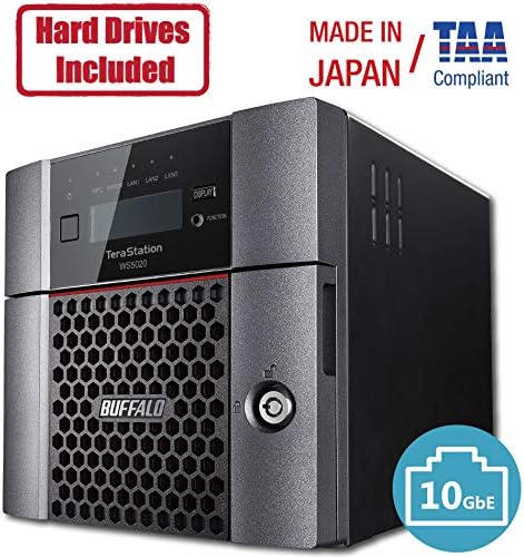 BUFFALO TeraStation WS5220DN 2-Bay Windows Server IoT 2025 Desktop NAS 4TB (2x2TB) w/HDD Included