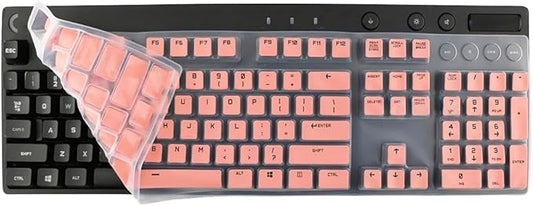 Silicone Keyboard Skin Cover Protectors for Logitech G213 Prodigy & G610 G810 Orion Mechanical & G512/G512 SE/G413 Gaming Keyboards (Pink)