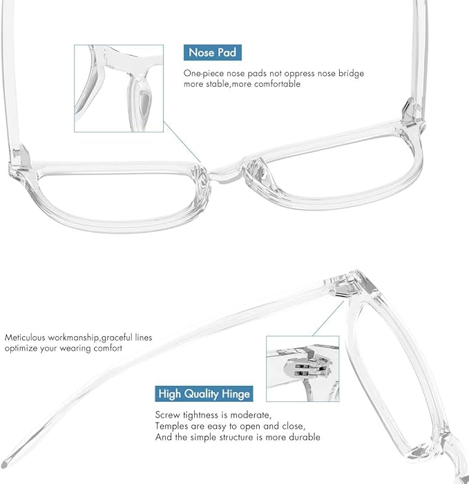 MEETSUN 3-Pack Blue Light Blocking Glasses, Anti Eye Strain Headache (Sleep Better), Computer Glasses UV400 Lens (Black + Brown Gradient + Clear)