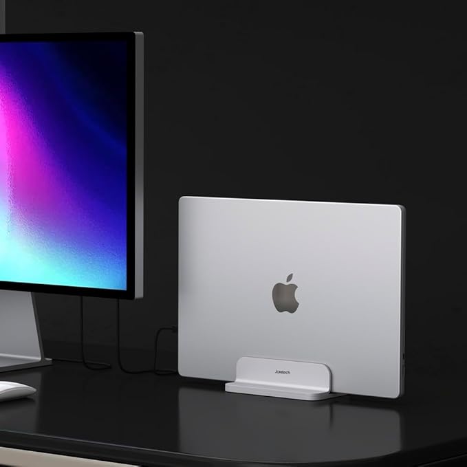 Aluminum Laptop Stand, Sturdy and Adjustable, Compatible with Apple MacBook Pro/Air, Mac Mini, iPad Pro, Silver