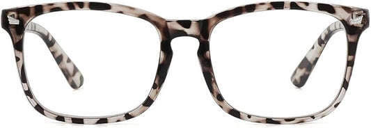 MEETSUN Blue Light Blocking Glasses Women Men, Anti Eye Strain Headache (Sleep Better),Computer Glasses UV400 Transparent Lens (Leopard tortoise-Transparent Clear Lens, 53)