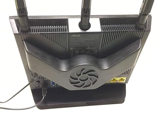 Cooling Fan Router Radiator Base USB Power Ultra Silent Dissipate Temperature Control for ASUS AC68U AC86U ac1900p AC85P Router Black