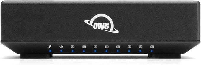 OWC 32.0TB Thunderbolt 40Gb/s Four Drive External NVMe SSD Compact Storage Solution with SoftRAID, Hard Shell Travel case, and 0.7M (29") Thunderbolt Cable