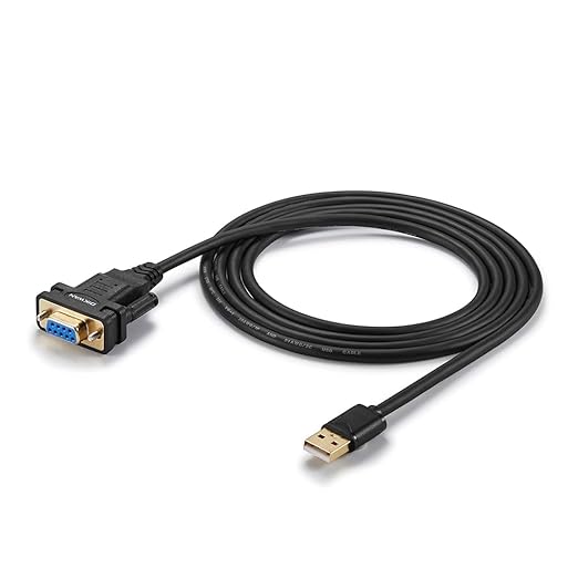 USB to RS232 Serial Adapter with FTDI Chipset - USB 2.0 to Female DB9 Serial Cable for Windows and Mac (6ft)