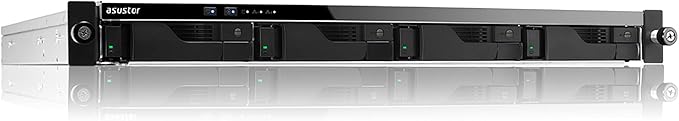 Asustor Lockerstor 4RS AS6504RS - 4 Bay NAS, Quad-Core 2.1GHz CPU, 2.5GbE Port, 8GB DDR4, 1U Rackmount Server (Diskless)