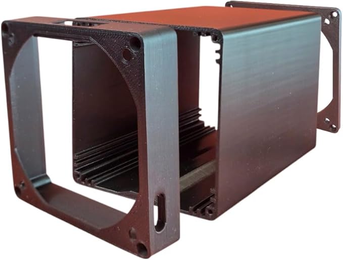 Hex Modern Case Compatible with Bitaxe Hex Miner - 80 mm Fan-Compatible Enclosure with Mounting Screws - Noise-Reducing High-Performance Thermal Case 3D Printed in Canada