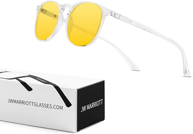 JW MARRIOTT Blue Light Blocking Glasses,Blue Light Glasses Women Men,Anti Blu-Ray Clear Gaming Glasses Lense