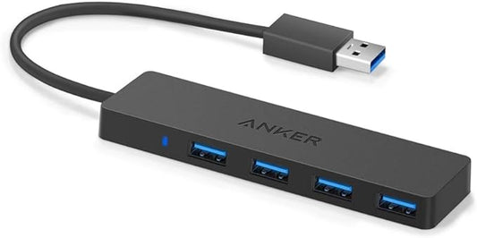 Anker USB Hub 4 Ports with 5Gbps Data Transfer, Multiple USB 3.0 Hub, USB Splitter for Laptop, Extender for A Port Laptop, PC, Desktop and More [Charging Not Supported](0.7 ft USB-A)