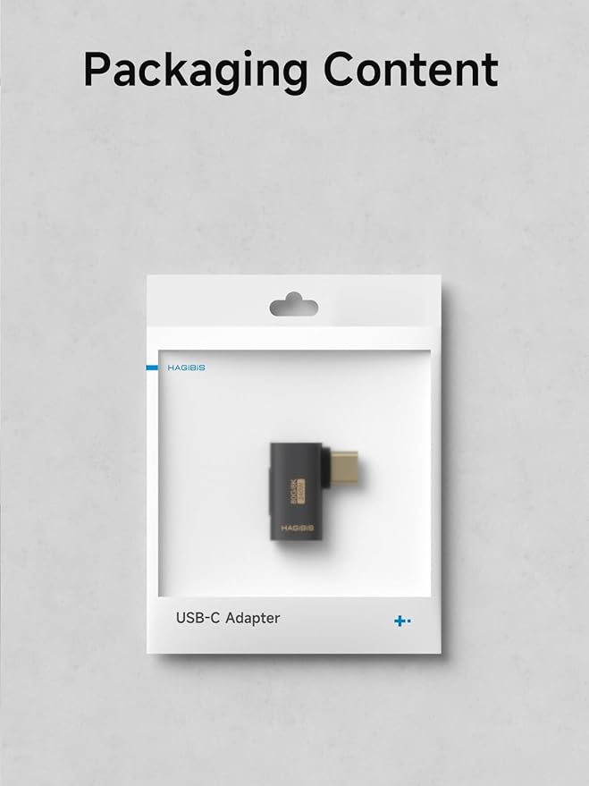 Hagibis 240W 80Gbps 8K@60Hz USB C Adapter, USB-C Male to Female Adapter, USB4 Connecter for Thunderbolt 5/4/3, Laptop, Switch, Dock, Mac, Tablet, iPhone 16 15 Pro Max (TGM15)