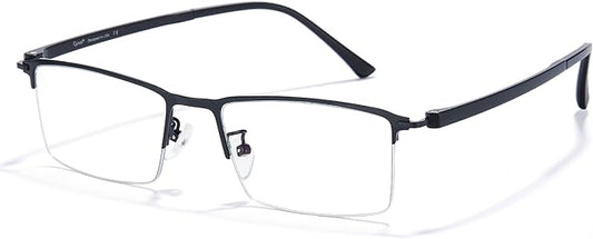 Cyxus Blue Light Blocking Glasses for Men Woman Semi Rim Computer Gaming Office Study Eyeglasses with UV Protection 8001