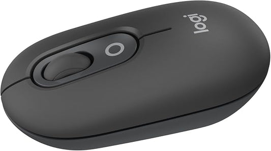 Logitech POP Mouse, Wireless Mouse with Customizable Emojis, SilentTouch Technology, Precision/Speed Scroll, Compact Design, Bluetooth, Multi-Device, OS Compatible - Graphite