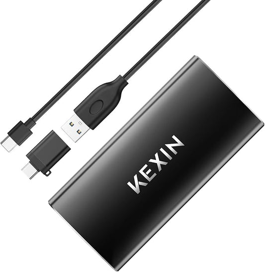 KEXIN 512GB External SSD Up to 500MB/s USB-C Portable SSD USB 3.1 External Solid State Drive 512G Type-C External Drive for Laptop, Mac, Xbox,PS4