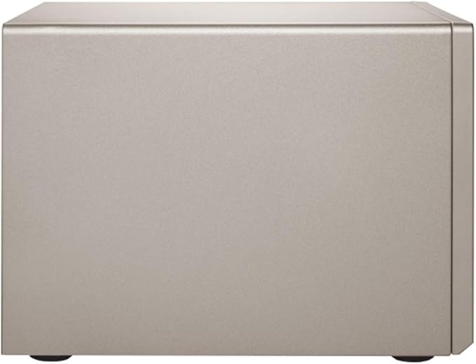 QNAP TS-877 NAS Server, AMD Ryzen 5 6-Core 3.2GHz CPU, 64GB DDR4 RAM, 2TB SSD, 24TB HDD, RAID, QTS 4.3 Operating System, Beige, Metal, Floor Mount, Tabletop, Server Compatible
