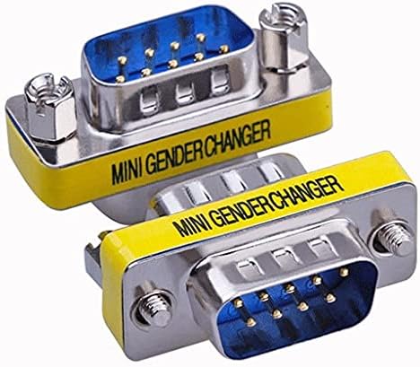 2 Pack Rs232 Serial Cable 9 Pin DB9 Male to Male Gender Changer Coupler Adapter Connector