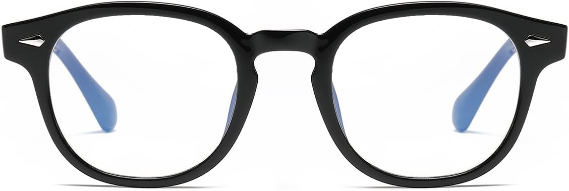 NIDOVIX Retro Round Blue Light Blocking Glasses for Men Women, Vintage Frame Non-prescription Computer Reading Eyeglasses