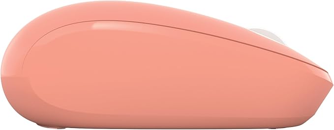 Incase Bluetooth Mouse - Designed by Microsoft - Compact, Comfortable, Right/Left Hand Use, 4-Way Scroll Wheel, Wireless Bluetooth Mouse for PC/Laptop/Desktop, Mac/Windows Computer (Peach)