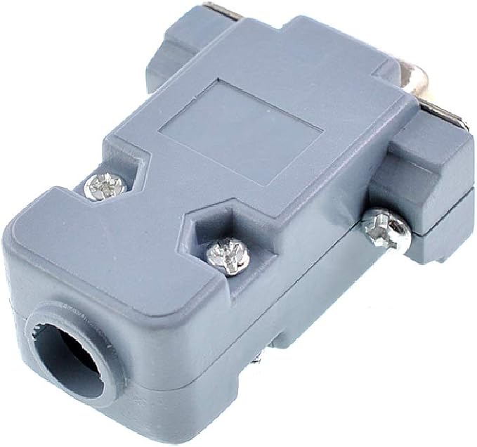 Oiyagai 10-Pack DB9 Female Connector with Hood, 9 Pin D-Sub Solder Type Adapter, RS232 Serial Port DB9 Female Plug with Plastic Shell for DIY Cable Assembly