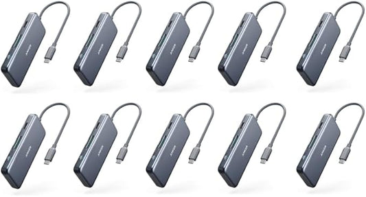 Anker USB C Hub 7-in-1 (10 Pack), with 4K HDMI, 85W Power Delivery, USB-C and 2 USB-A 5Gbps Data Ports, microSD and SD Card Reader, for MacBook Air, MacBook Pro, XPS, and More
