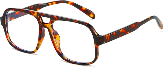 Oversized Square Aviator Glasses for Women Men Big Frame Retro Blue Light Blocking Glasses Vintage Style