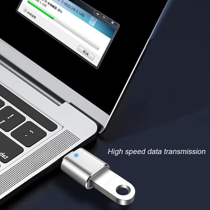 2*USB C Male to USB 3.0 Female Converter Adapter & 2*USB 2.0 Male to USB C Female OTG Adapter for Charging and Data Transmission (4 Pack) - Silver
