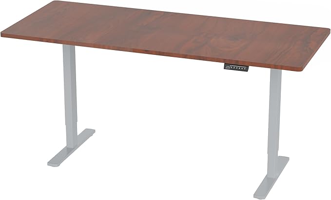 VIVO Electric 71 x 30 in Standing Desk, Memory Height Adjustment, 1B Series, Holds 220 lbs, Dark Walnut Top Gray Frame, DESK-KIT-1G7D