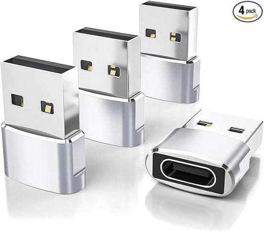 Elebase for Samsung Galaxy Tab S10 Adapter,USB to USB C Adaptor 4Pack,Type C Female to A Male Cable Converter for Tab S9 S8 A9 A8 Lite,S25 S24 S23 S22,Note 20 10 9 8,A55 A54 A35 A34 A23 A25 A15 A14 5G