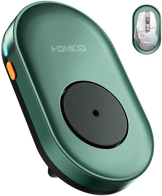 HONKID Undetectable Mouse Mover Jiggler with ON/Off Switch and USB Port Drive-Free,Simulate Physical Automatically Mouse Movement,Prevent Computer Laptop Inactive/Lockdown (Green