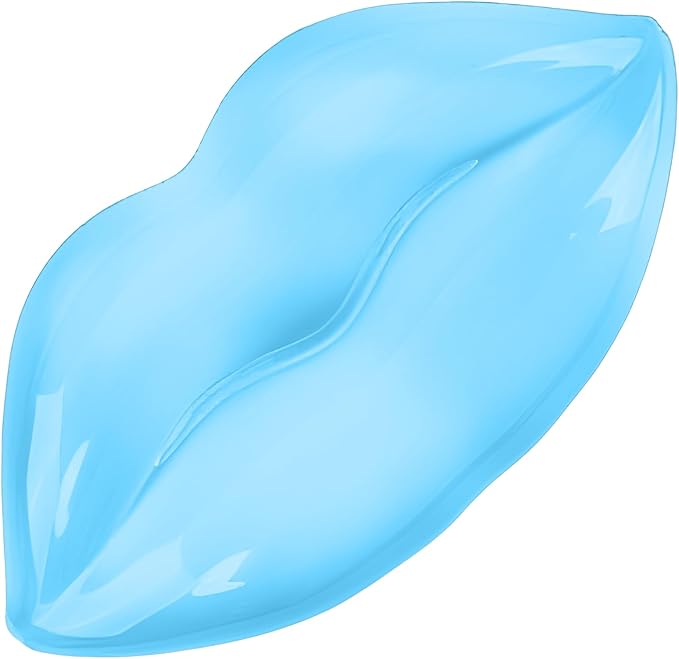 Gel Wrist Rest for Keyboard and Mouse Transparent Blue Lip Elbow Pad Cushion Ergonomic Cute Clear Cool Mouse Wrist Pad Silicone Non-Slip Support for Computer Gaming Home Office Women Girl Hand Pillow