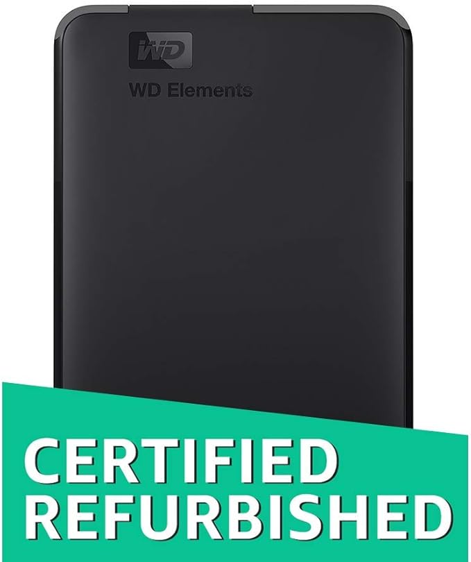 WD 2TB Elements Portable External Hard Drive - USB 3.0 - WDBUZG0020BBK-WESN (Renewed)