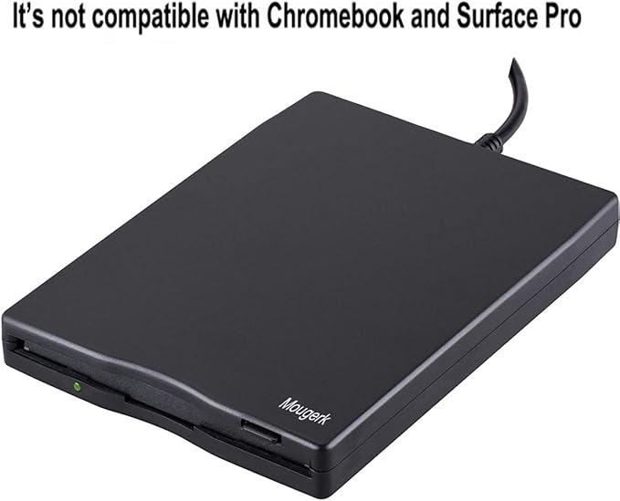 Floppy Drive 3.5 External USB Floppy Diskette Drive for Laptops Desktops Notebooks (Black)