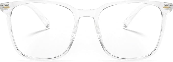 Oversized Square Blue Light Blocking Glasses for Women Men, Anti-Fatigue Computer Monitor Glasses Reduce Eye Strain