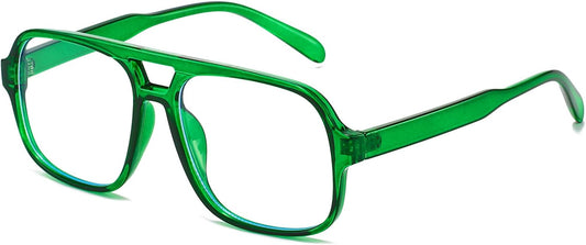 Oversized Square Aviator Glasses for Women Men Big Frame Retro Blue Light Blocking Glasses Vintage Style