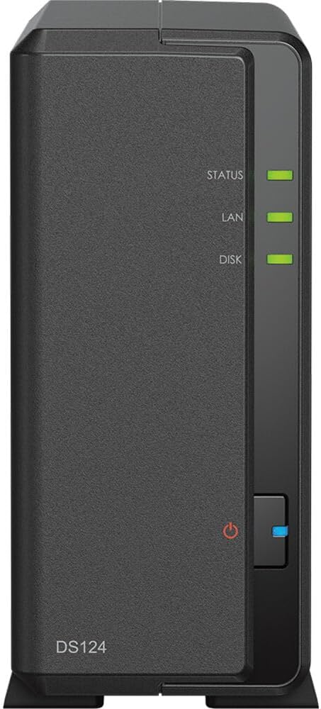 Synology DS118 Mini Desktop NAS Server, Realtek RTD1296 Quad-Core, 1GB DDR4 RAM, 2TB SSD, DSM Software